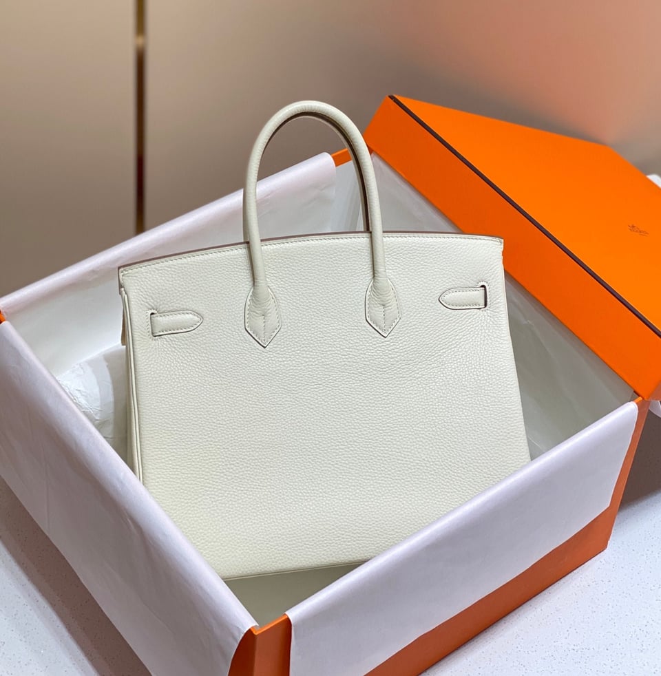 Hermes Birkin 35Cm White Togo Leather Gold Hardware view 4