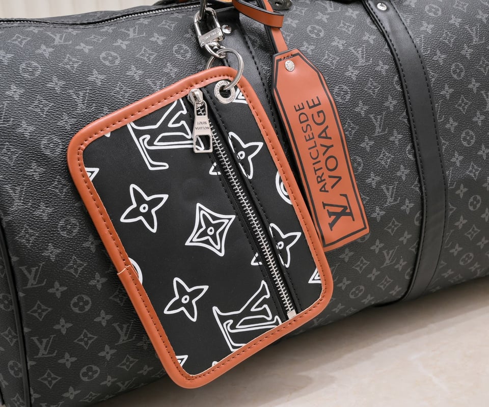 Louis Vuitton Keepall Bandouli Re Black 50Cm view 5