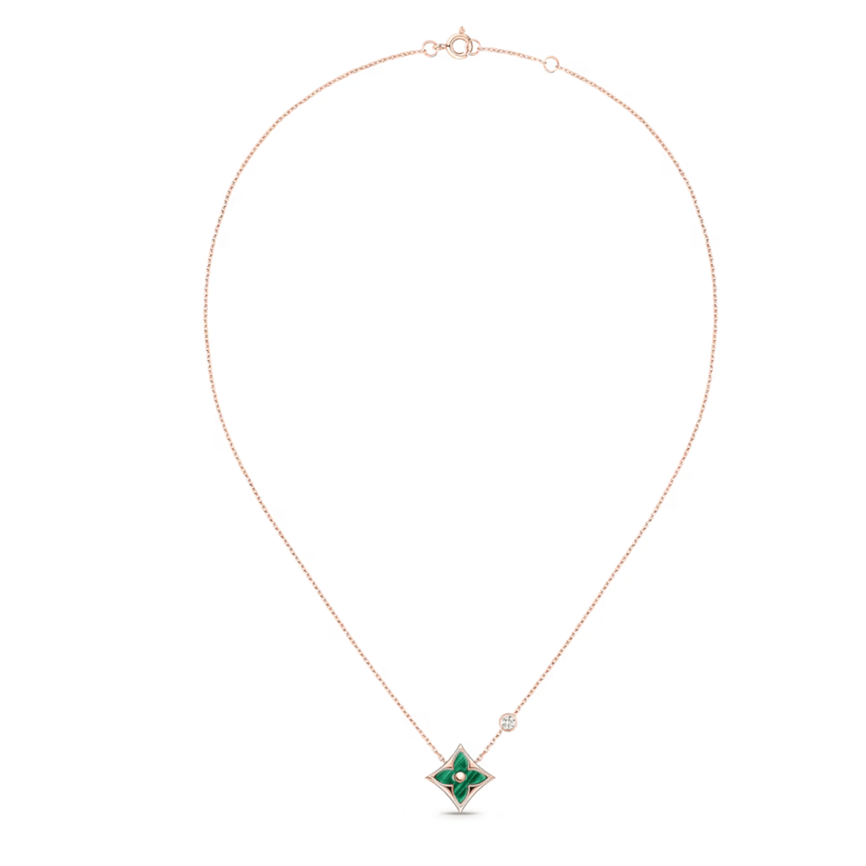 Louis Vuitton Color Blossom Bb Sun Pendant Necklace Green Q93619 view 4