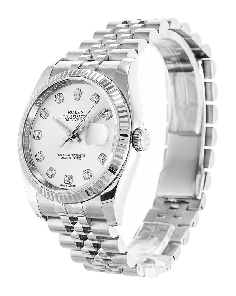 Rolex Datejust 36mm White Dial 116234 view 3