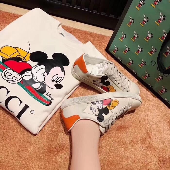 Disney x Gucci Ace Low ‘Mickey Mouse Ivory’ 60369-AYO70-9591 view 11