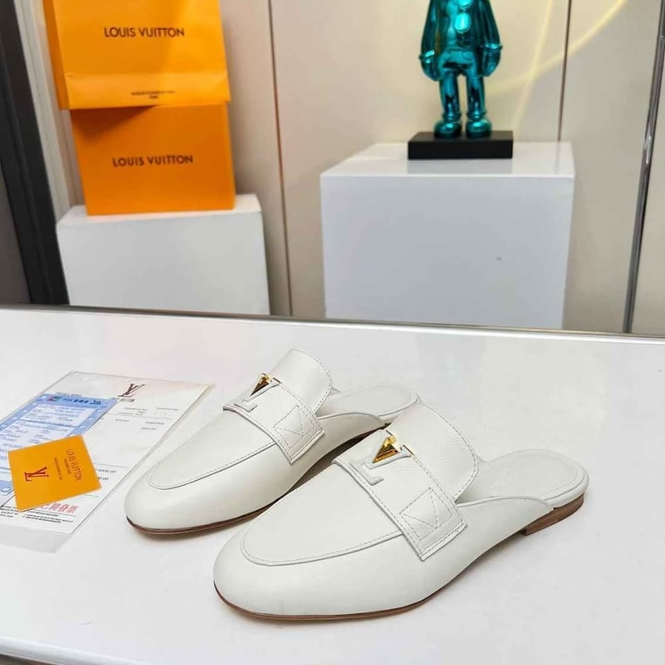 Louis Vuitton Mare Open Back Loafer White view 3