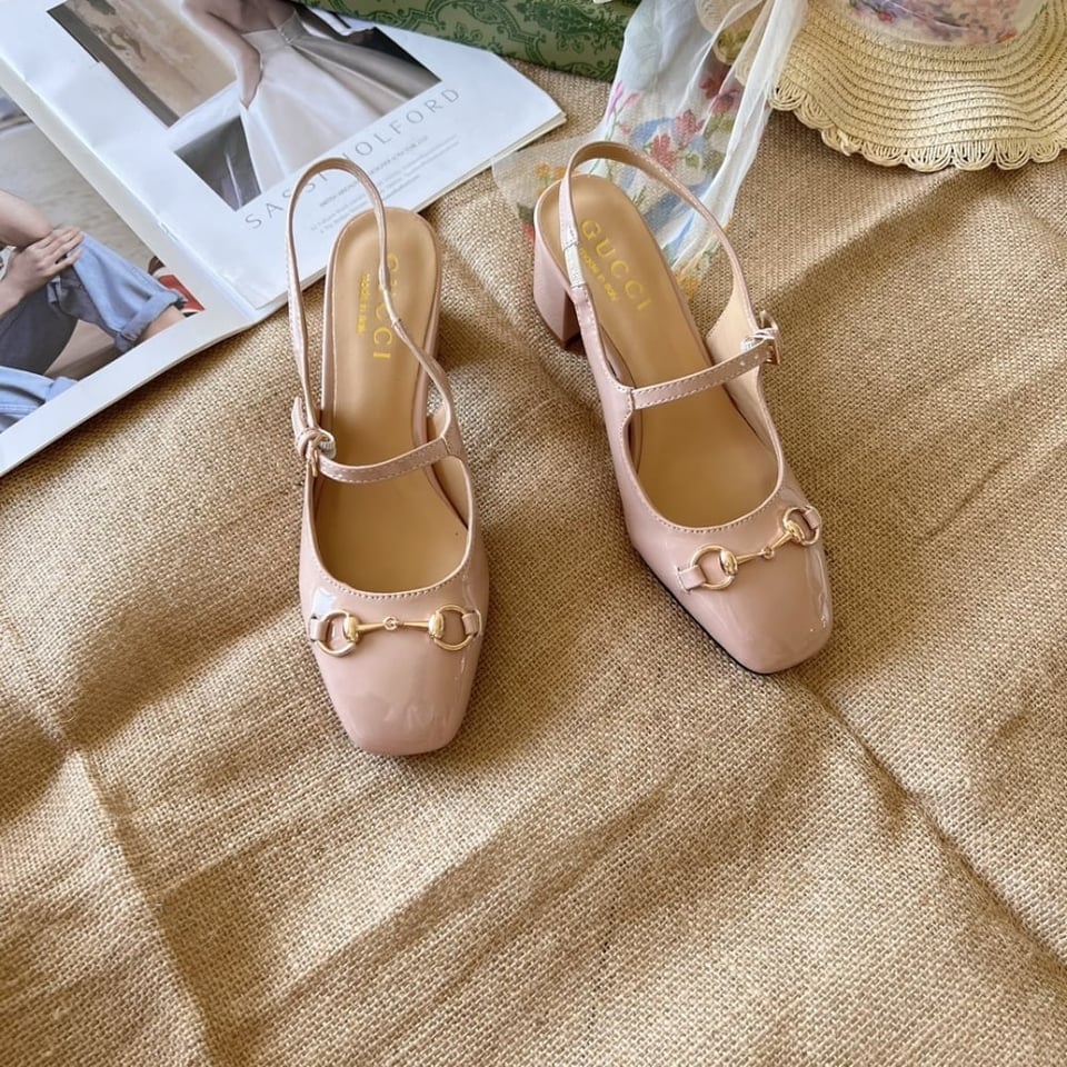 Gucci Women’S Horsebit Pump Beige Leather view 4