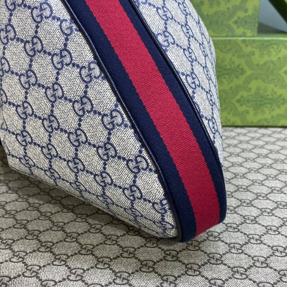 Gucci GG Supreme Attache Medium Shoulder Bag Blue view 11
