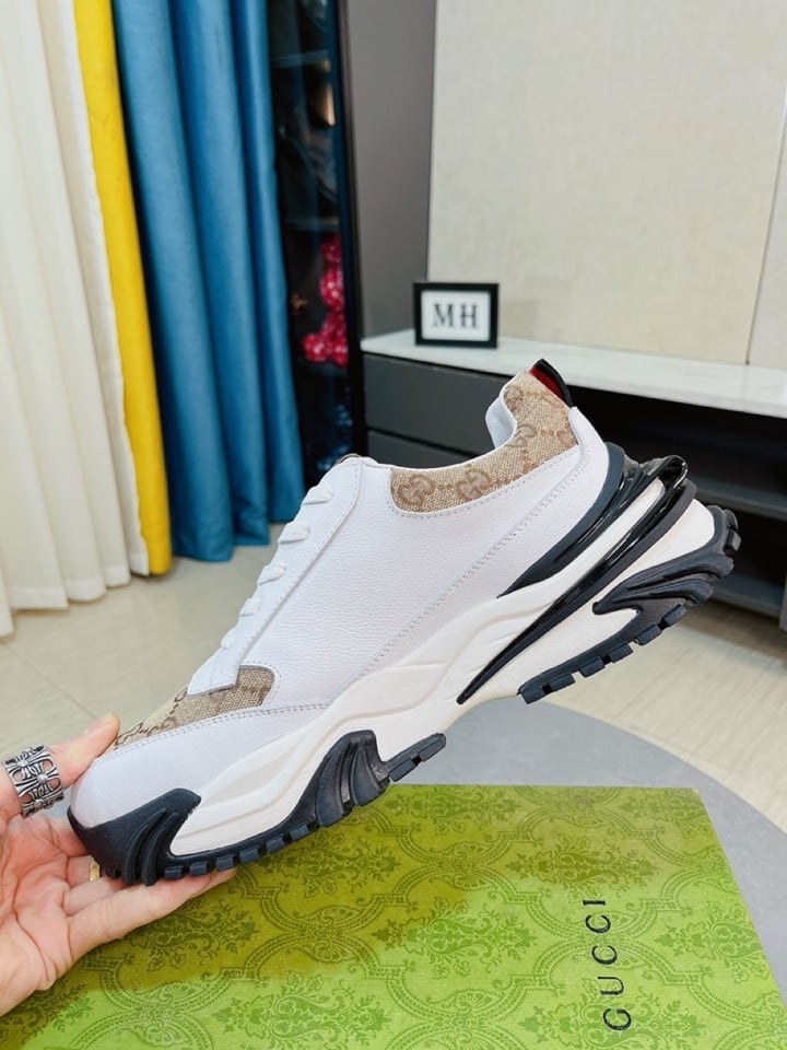 Gucci Gc Rhython Leather Sneaker White view 6