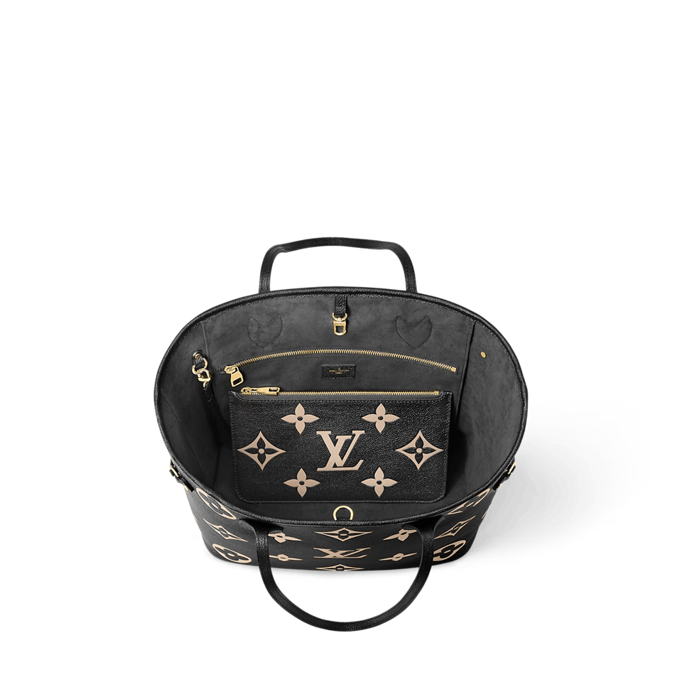 Louis Vuitton Neverfull MM Tote Bag Monogram Empreinte Black 31cm M58907 view 8