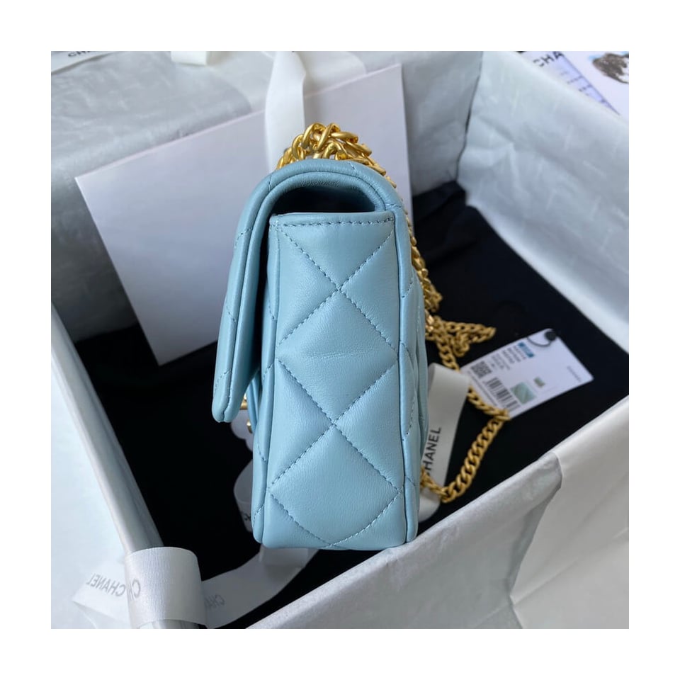 Chanel Small Flap Bag in Lambskin with Enamel CC view 6