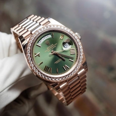 [Superclone] Rolex Day-Date 36mm Olive green Dial President 128345RBR view 6