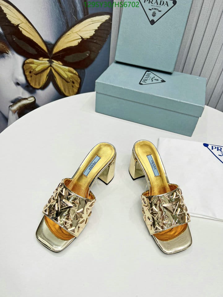 Prada Studded Metallic Leather Mules Gold 1Xx6473Ll5F0522F065 view 4