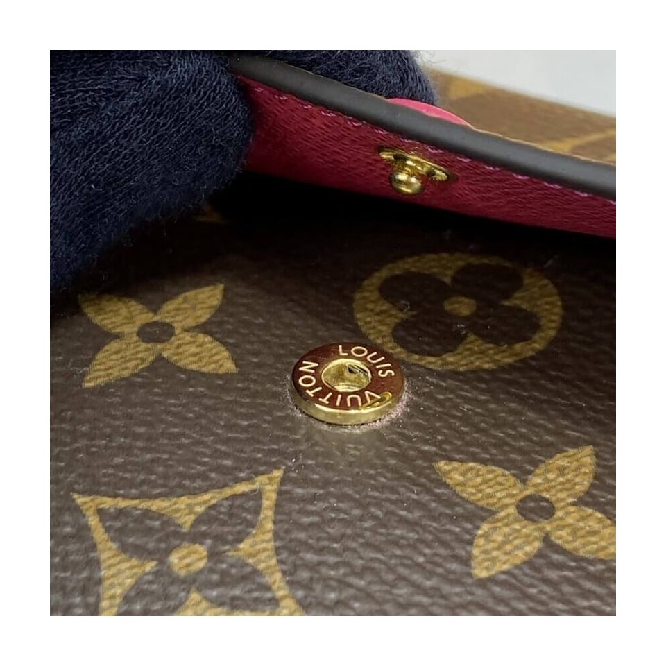 Louis Vuitton Monogram Canvas Emilie Wallet Rose Red view 7