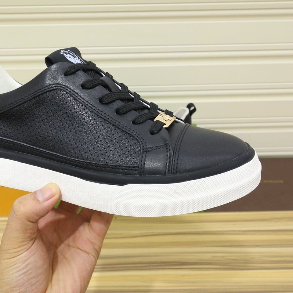 Gucci Men?S Platform Sneakers Leather Black And Black Edge view 7