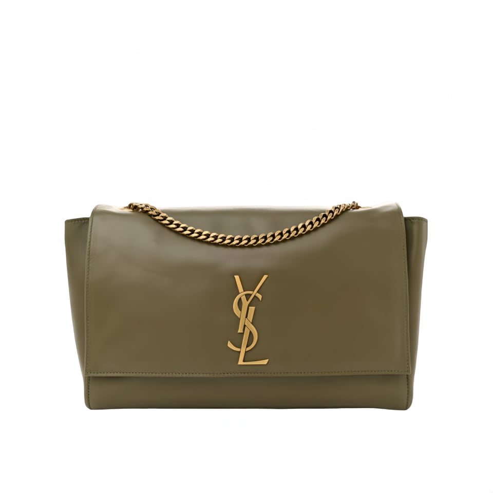 Saint Laurent Kate Medium Chain Bag In Grain De Poudre Embossed Leather
