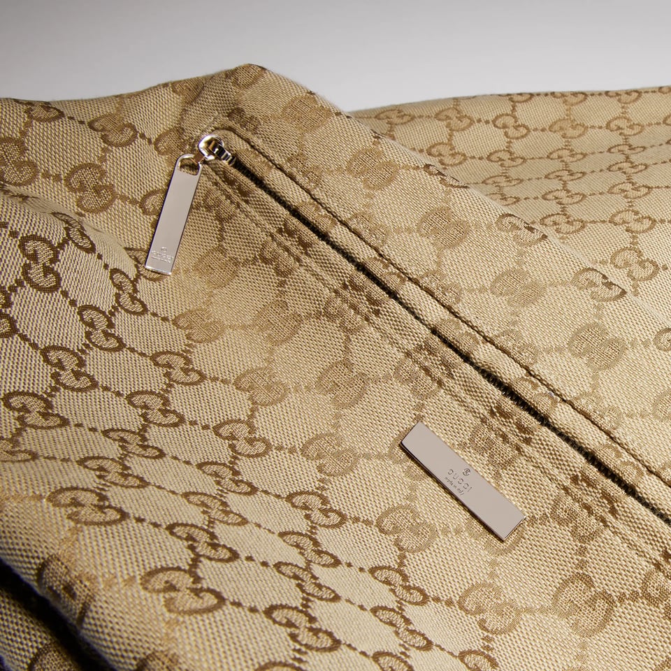 Gucci Large Gucci Tag Backpack 875226 Sand And Dark Brown 34cm/13.4in view 6