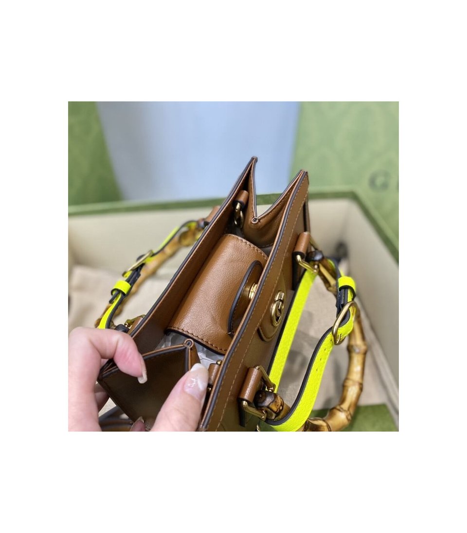 Gucci Diana Mini Tote Bag Brown view 12
