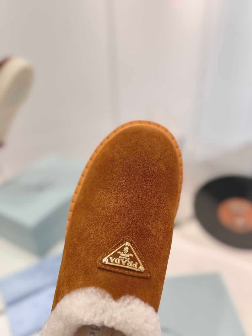 Prada Suede Mules Cinnamon 1S715N X0O F0401 F Zg50 view 6