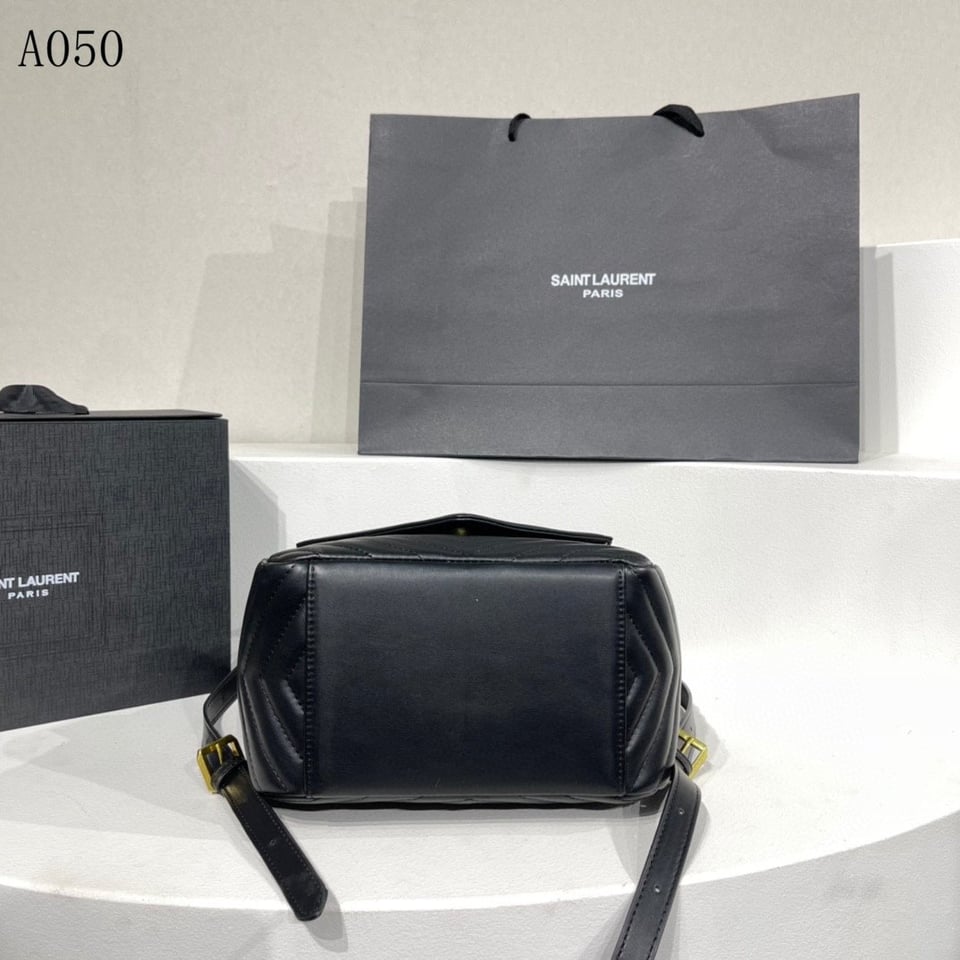 Saint Laurent Joe Backpack In Black Gold 29Cm view 9