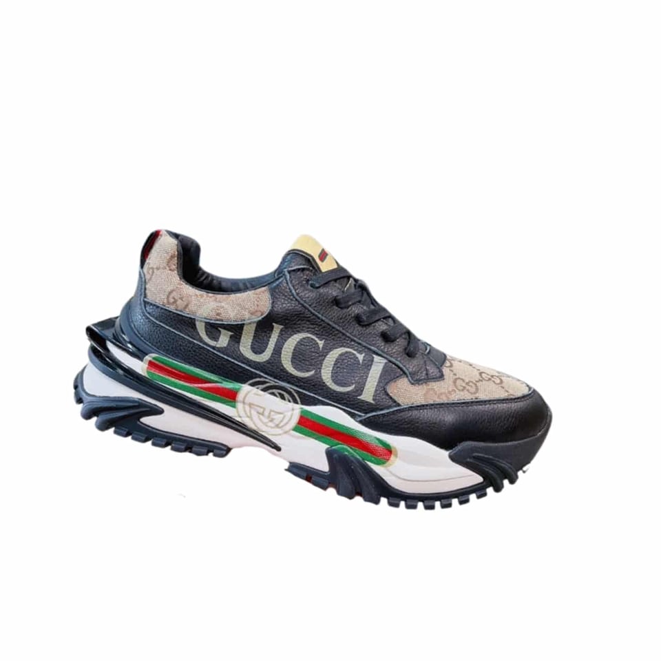 Gucci Gc Rhython Leather Sneaker Black