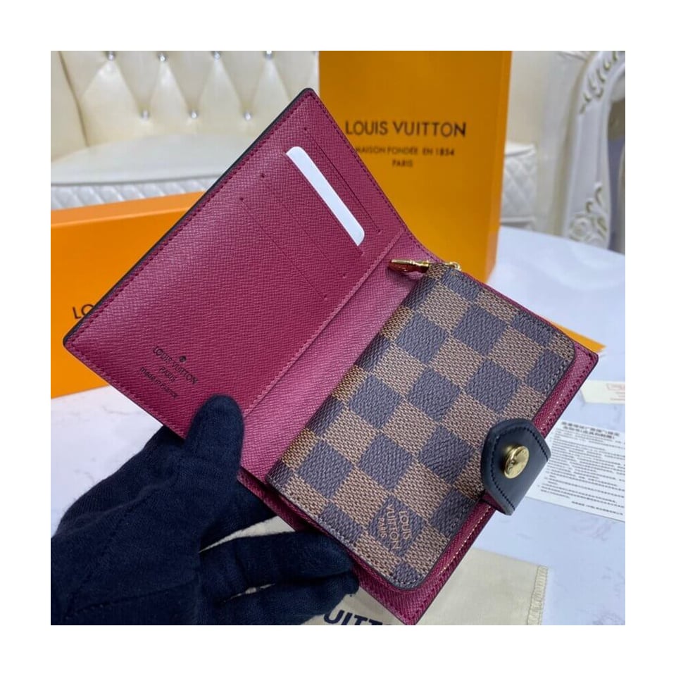 Louis Vuitton Damier Ebene Juliette Wallet Bordeaux view 11