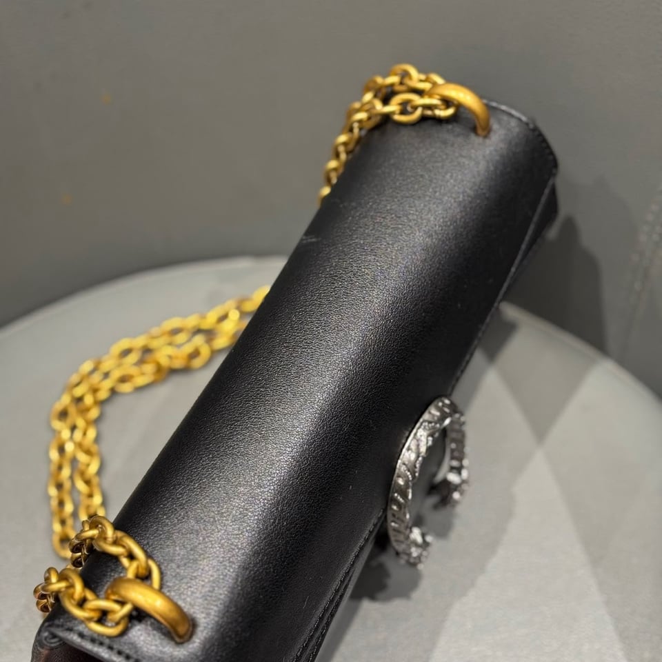 Gucci Dionysus Medium Shoulder Bag 28cm/11in Black Leather 874735 view 10