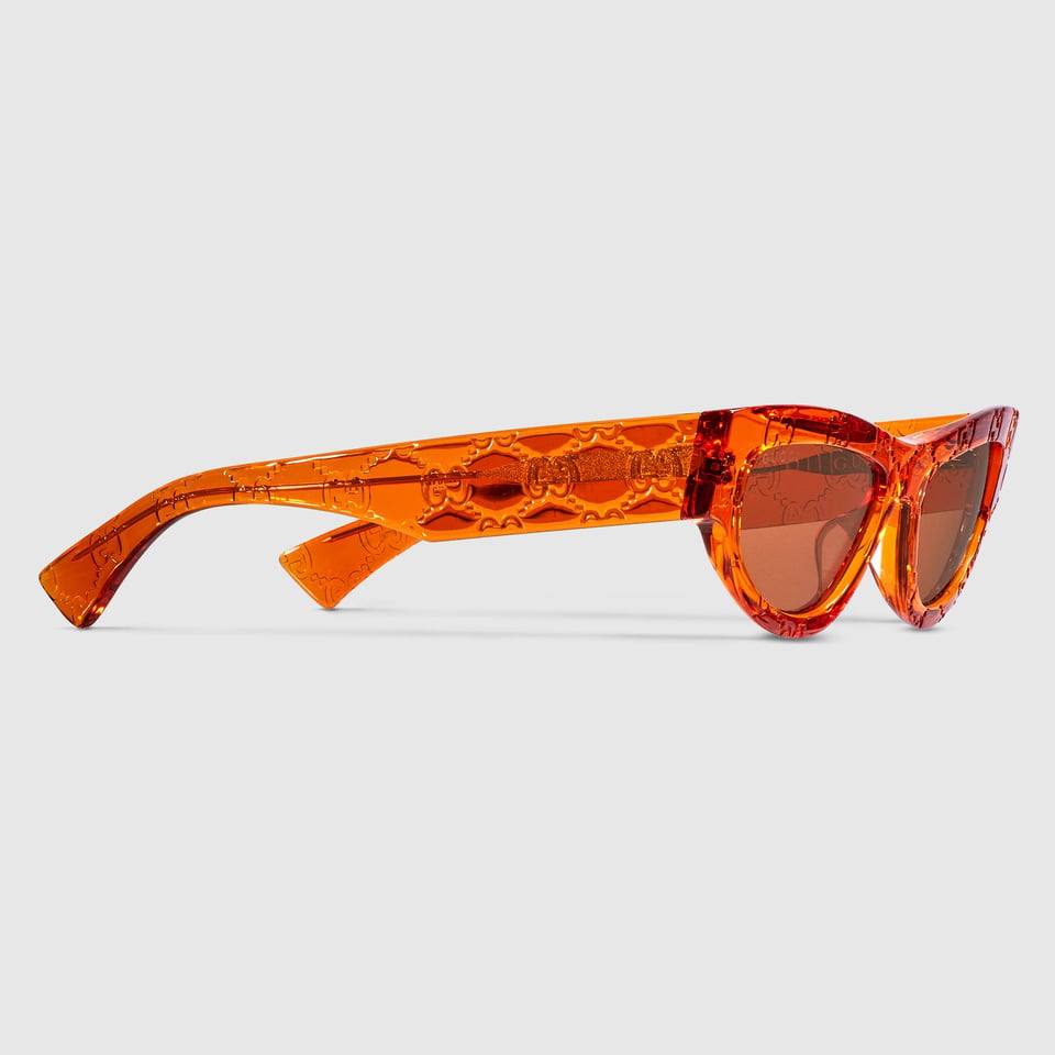 Gucci Orange Cat Eye Sunglasses GG1834S view 3