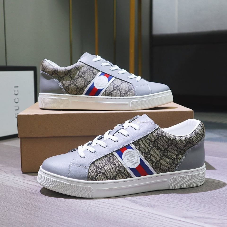 Gucci Gg Supreme Sneaker Beige Gg Blue And Orange Web view 7