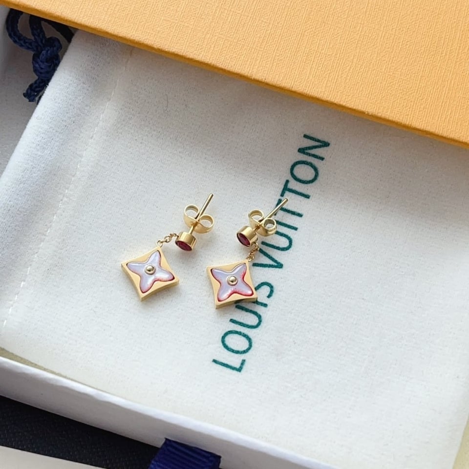 Louis Vuitton Color Blossom Bb Star Earrings Red Gold view 2