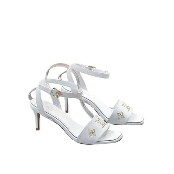 Louis Vuitton Open Toe High Heel Sandals White view 2