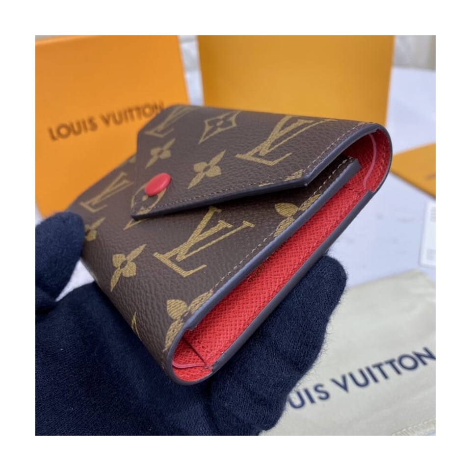 Louis Vuitton Monogram Canvas Victorine Wallet Red view 4