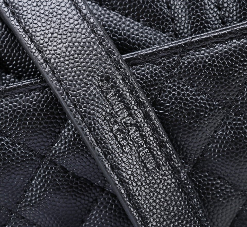 Saint Laurent Envelope Small Bag In Mix Matelasse Grain De Poudre Embossed Black Silver view 4