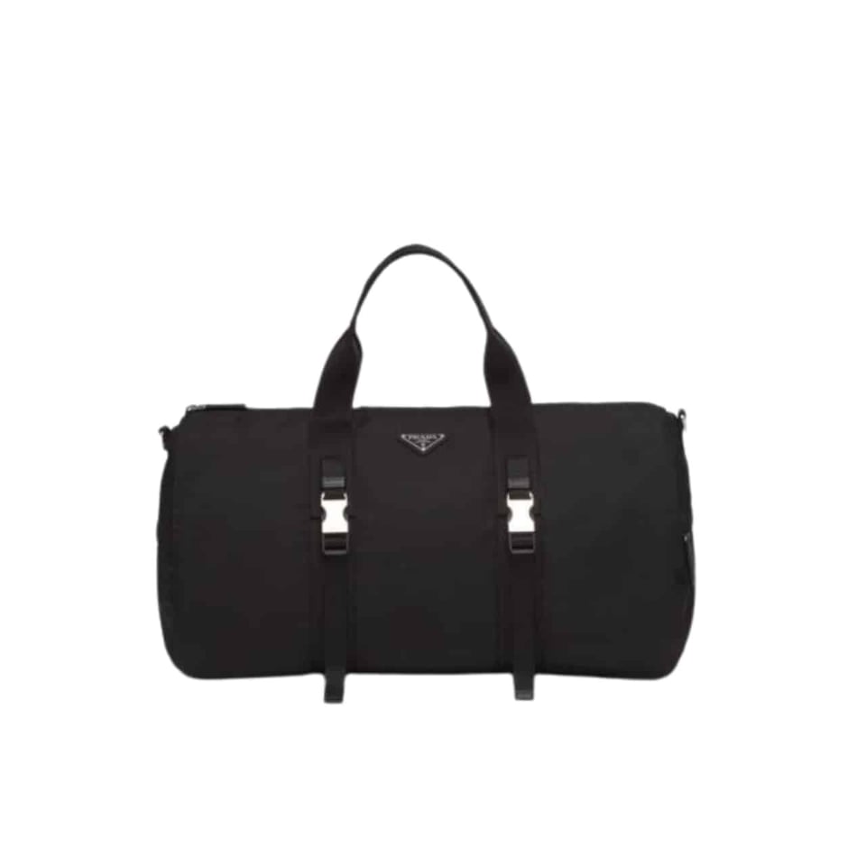Prada Nylon And Saffiano Leather Duffle Bag view 2