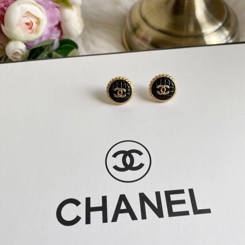 Chanel Button Earrings view 6