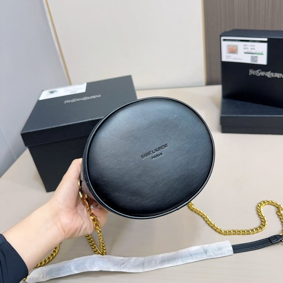 Saint Laurent Gaby Bucket Bag In Black 18Cm view 3