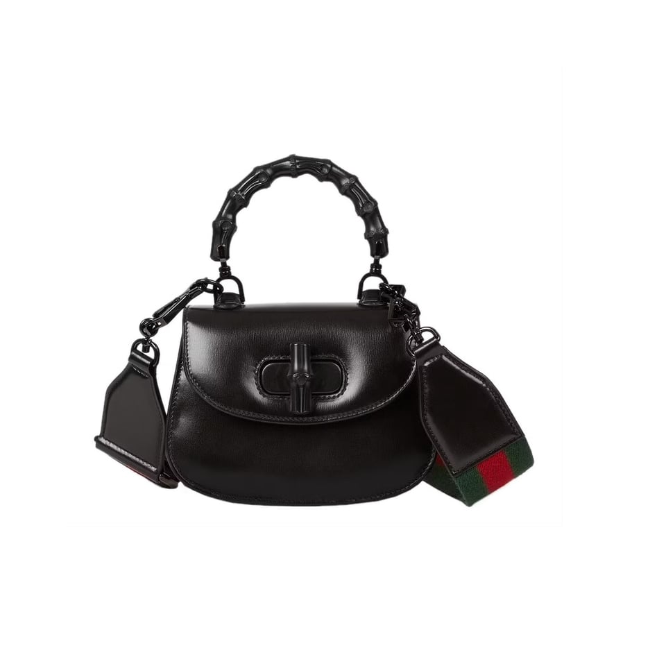 Gucci Mini Top Handle Bag with Bamboo Black view 2