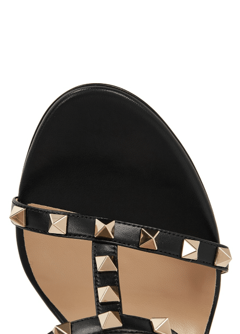 Valentino Garavani Rockstud Leather Sandals Black view 6