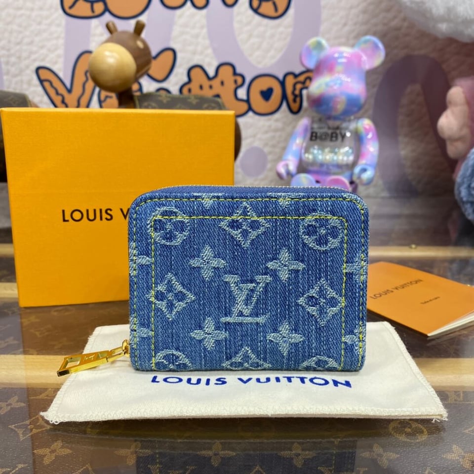 Louis Vuitton Monogram Denim Lou Wallet view 3