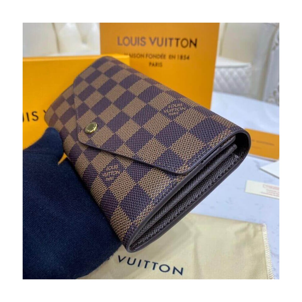 Louis Vuitton Damier Ebene Sarah Wallet Brown view 4