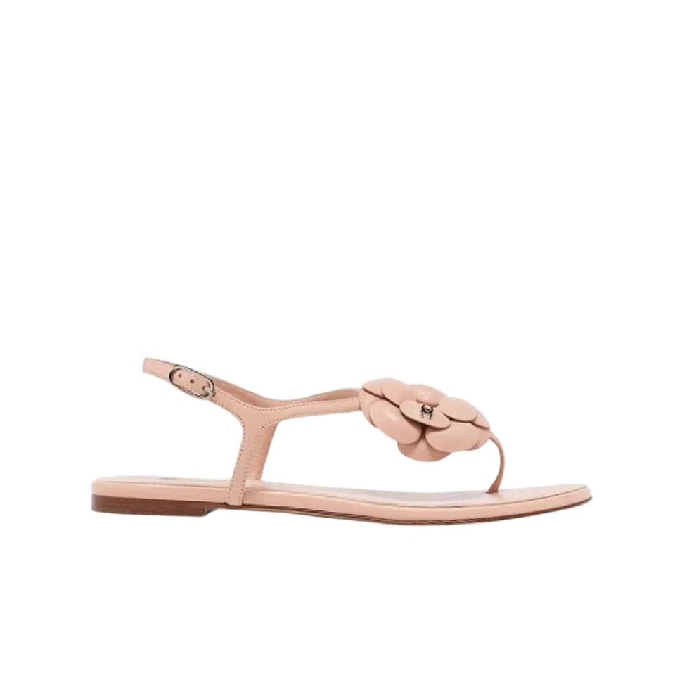 Chanel Jelly Rubber Camellia Sandals Pink view 2