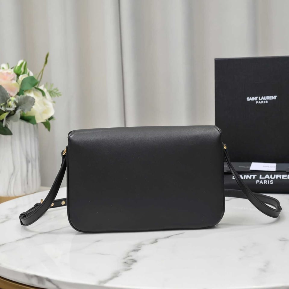 Saint Laurent Le Maillon Satchel In Smooth Leather Black view 10
