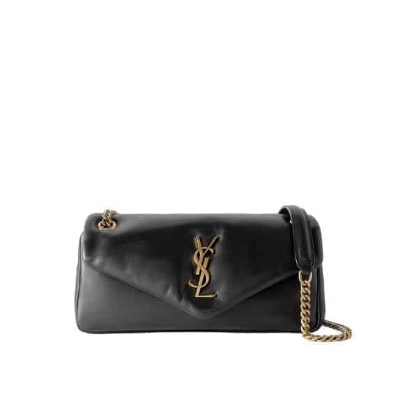 Saint Laurent Calypso Padded Leather Shoulder Bag Black 25Cm view 2
