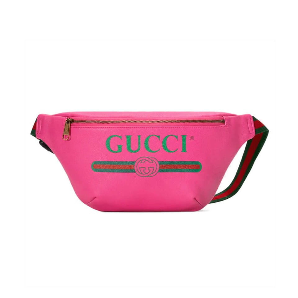 Gucci Print Small Belt Bag Waist Body Rose Red view 2