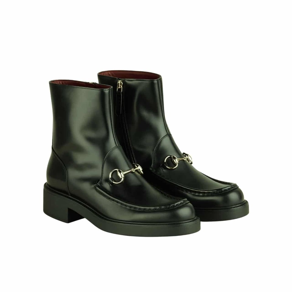 Gucci Women’S Horsebit Boot Dark Green view 2