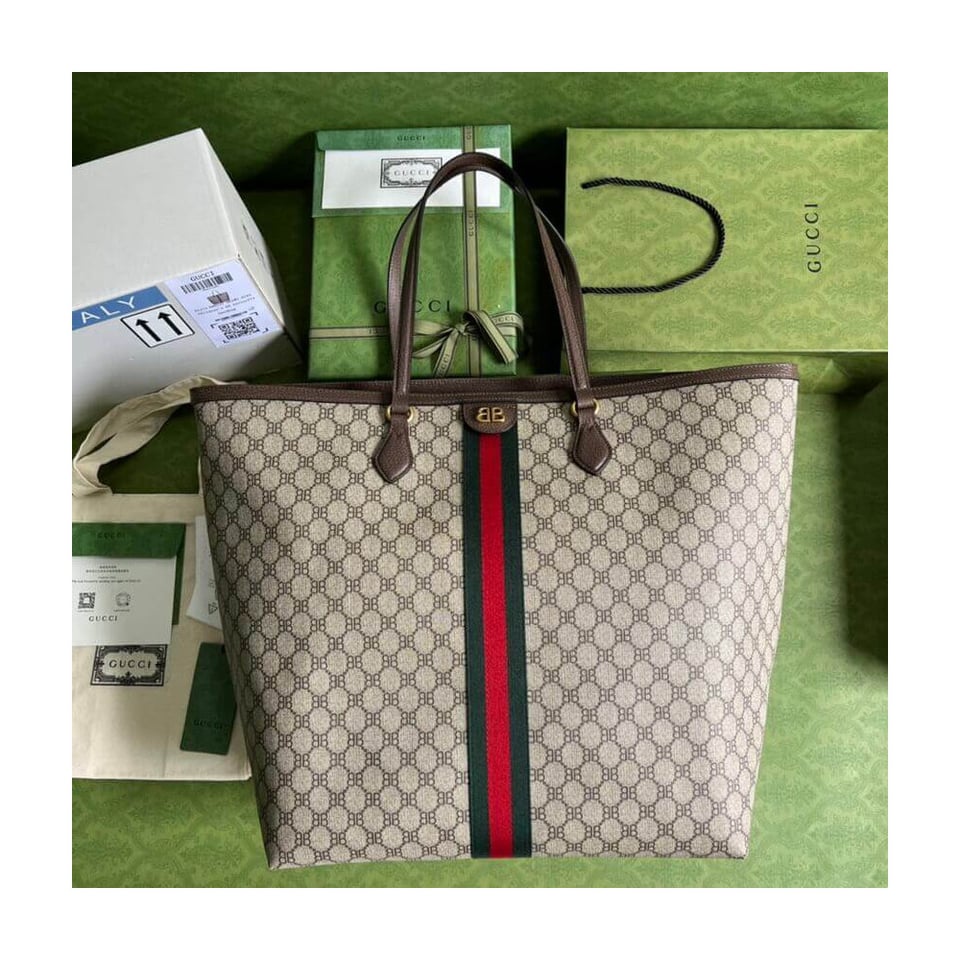 Balenciaga x Gucci Hacker Large Tote Bag Beige view 4