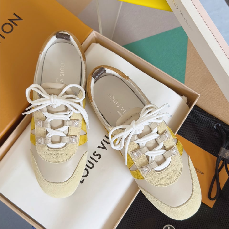 Louis Vuitton Sneakerina Yellow Beige – Women’s Ballet-Inspired Slim Sneakers view 9