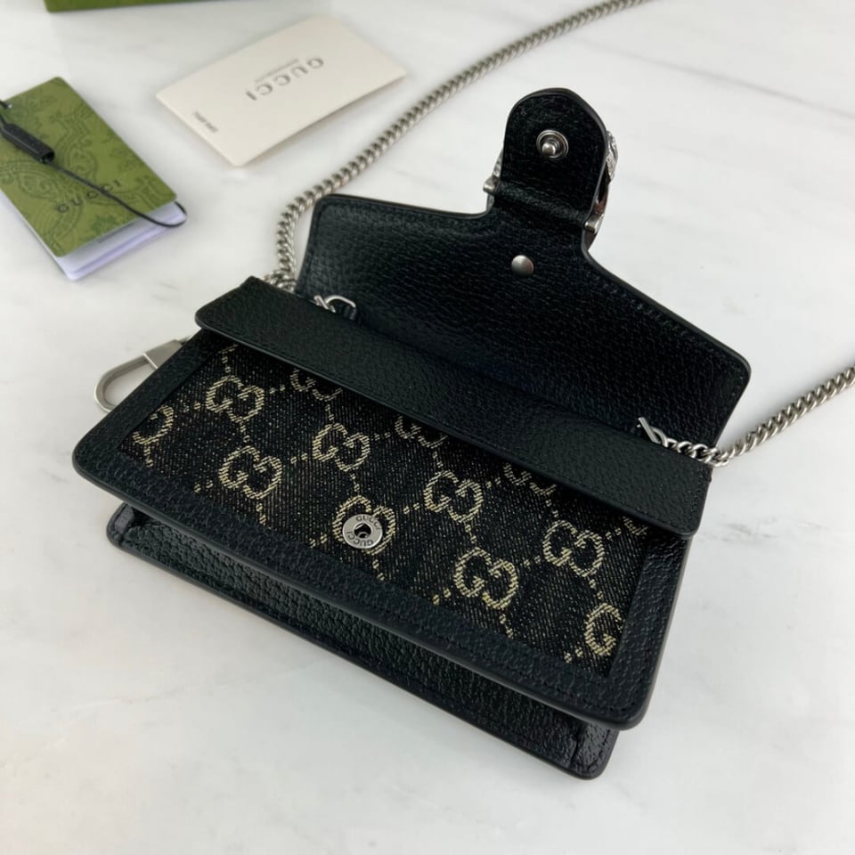 Gucci Dionysus GG Super Mini Bag in Black view 9