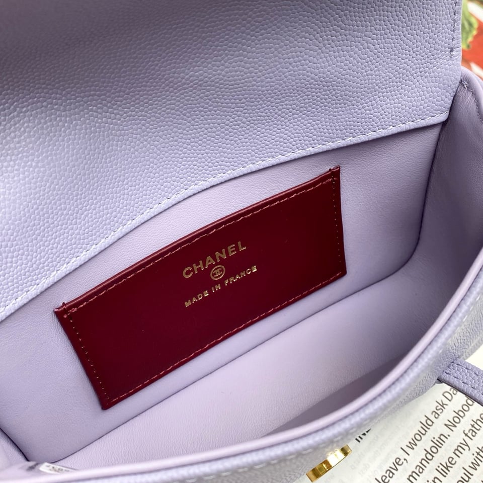 Chanel Clutch Purple Bag 17cm/6.7in view 8