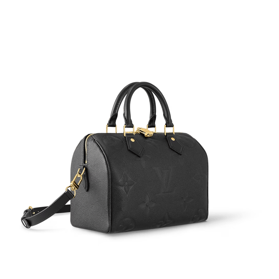 Louis Vuitton Speedy Bandoulière 25 Monogram Empreinte Tourterelle Black 25cm M59273 view 4