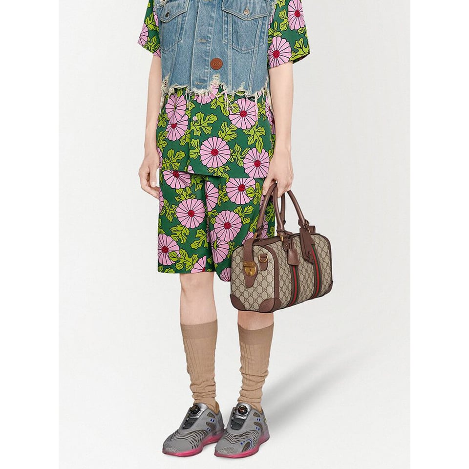 Gucci GG Small Duffel Bag With Web view 3