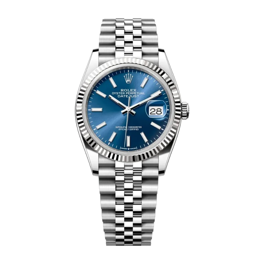 [Superclone] Rolex Datejust 36mm Bright Blue Dial Jubilee 126284RBR view 2