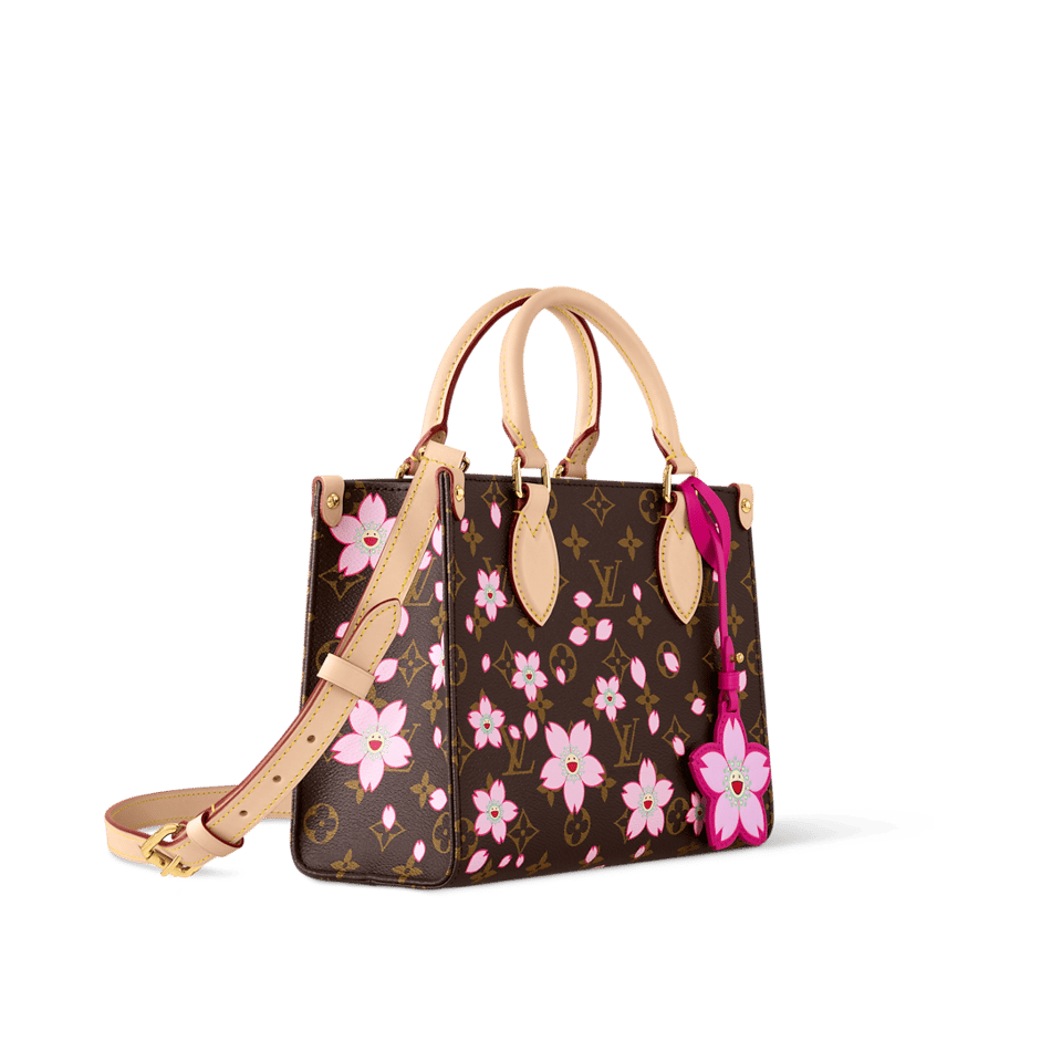 Louis Vuitton LV x Murakami OnTheGo PM Sakura Brown 25cm M13269 view 3