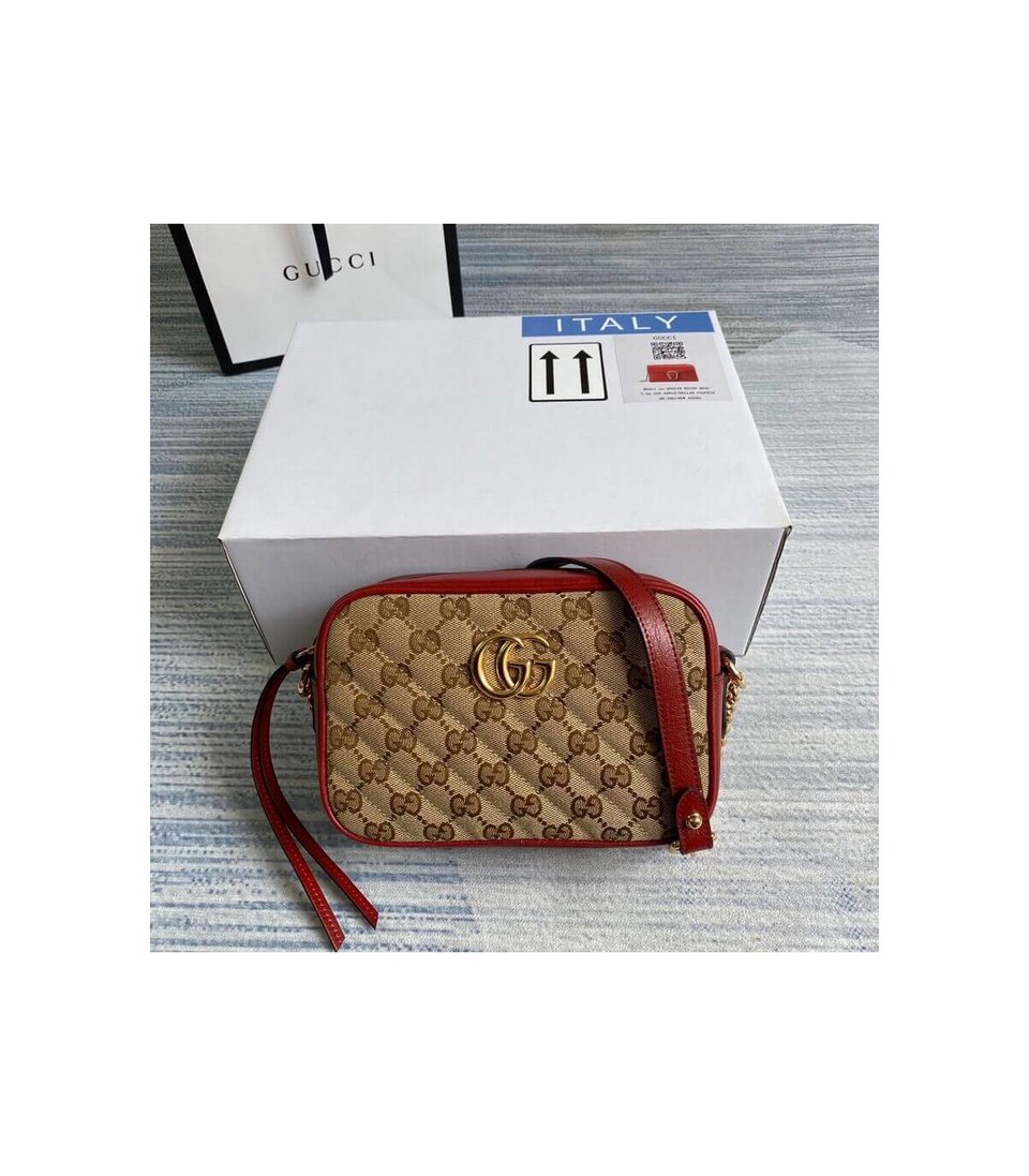 Gucci GG Canvas Matelasse Mini Bag Red view 2